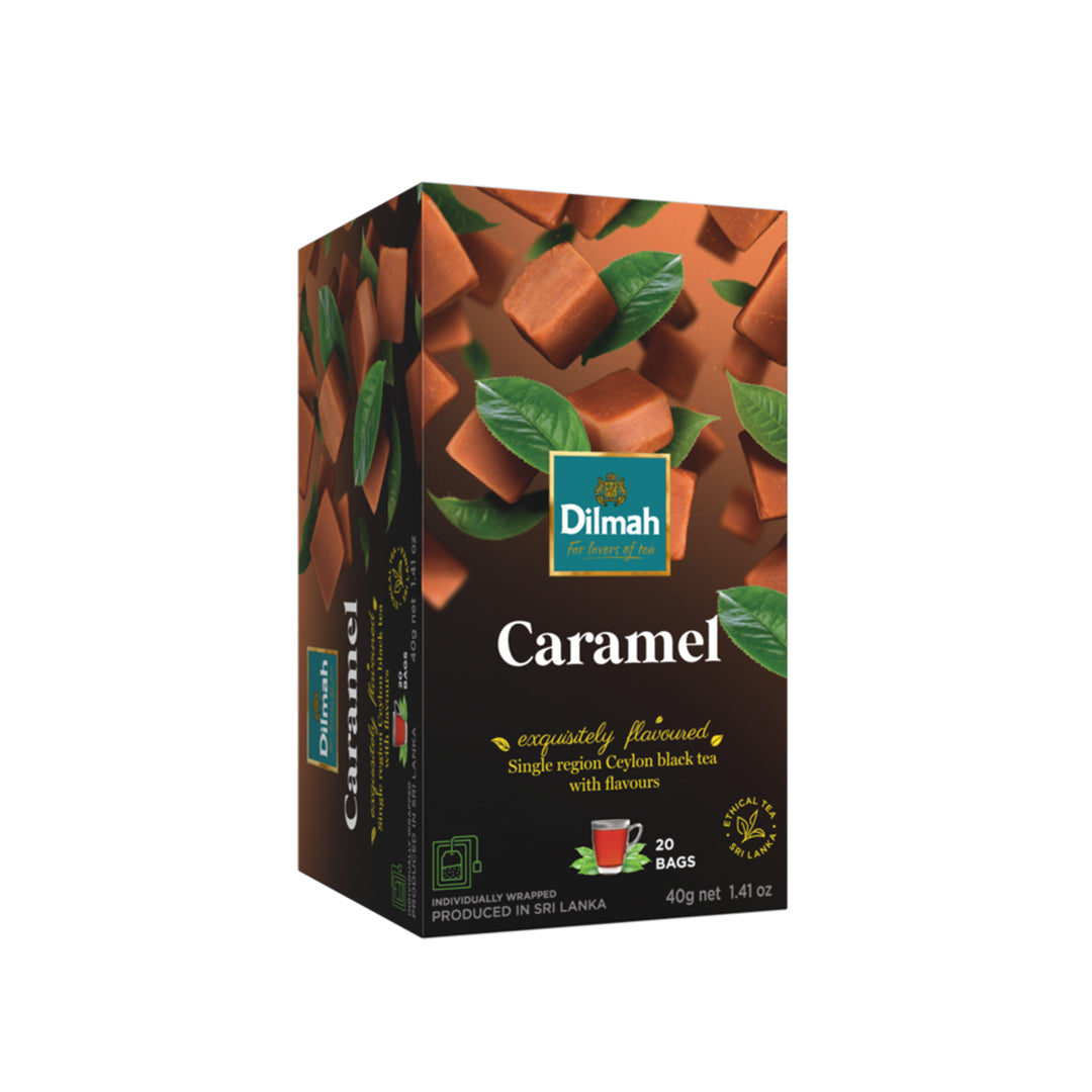 20 Bolsitas Te Negro Caramelo Dilmah