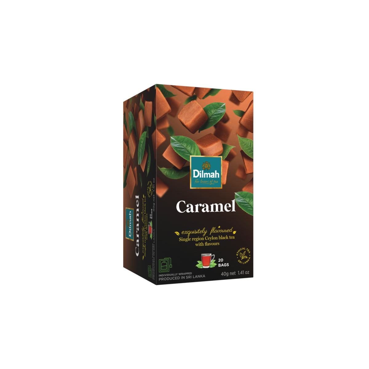 20 Bolsitas Te Negro Caramelo Dilmah