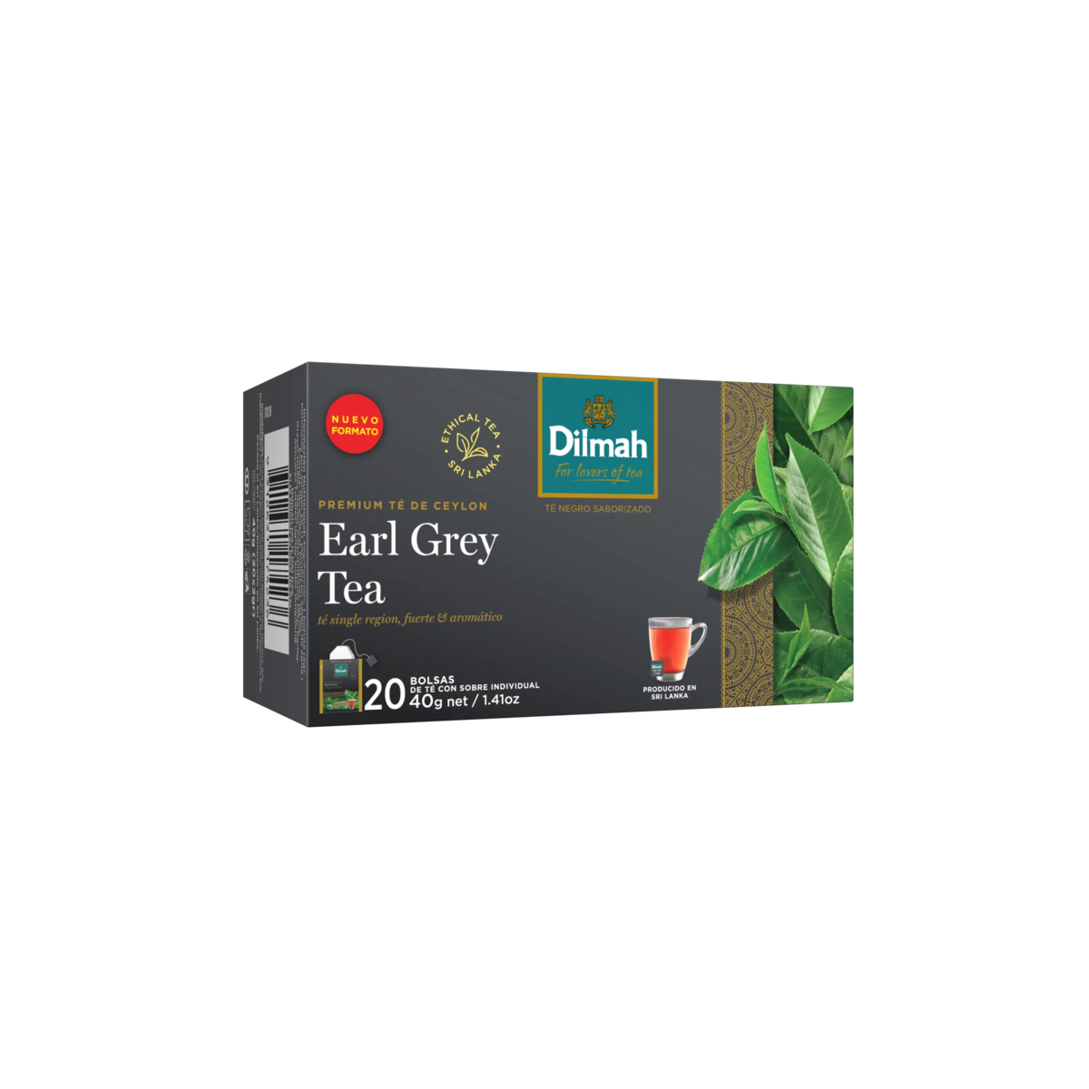 20 Bolsitas Té Negro Earl Grey Dilmah