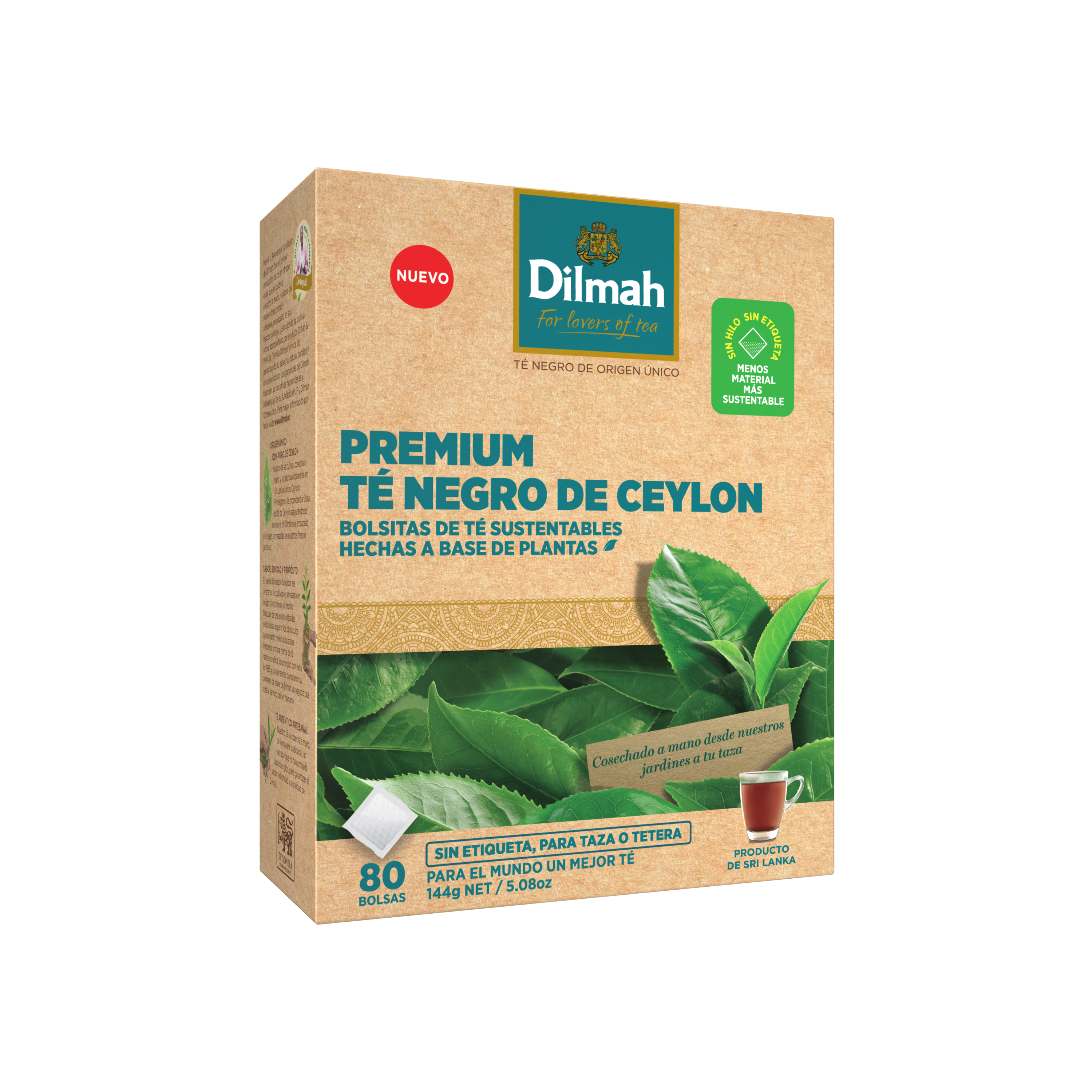 80 bolsitas Te Dilmah Premium sustentable