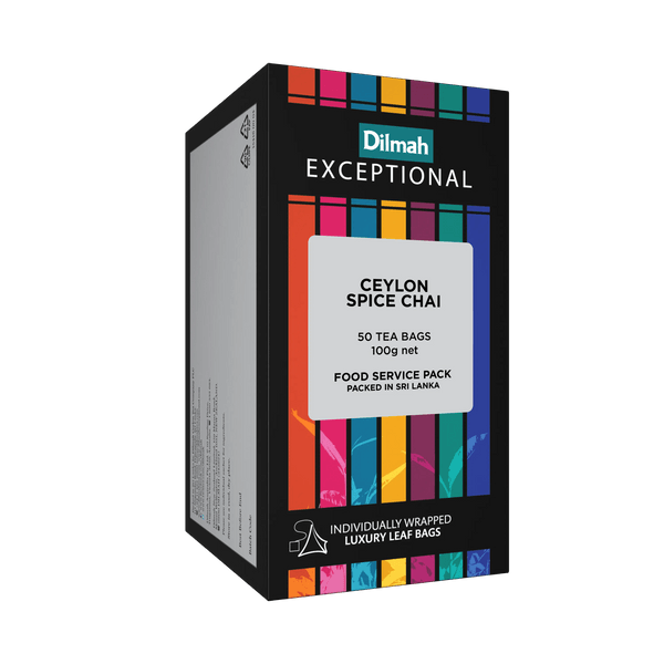 Dilmah Exceptional Ceylon Spice Chai té negro de Ceylán con especias canela clavo y jengibre