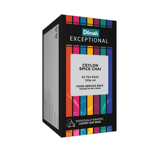 Dilmah Exceptional Ceylon Spice Chai té negro de Ceylán con especias canela clavo y jengibre