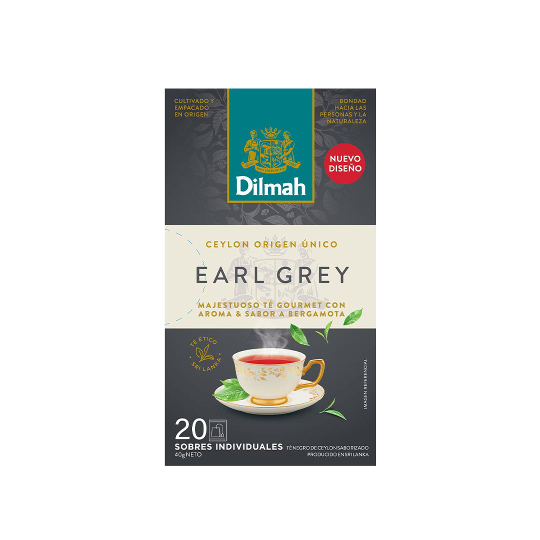 20 Bolsitas Té Negro Earl Grey Dilmah