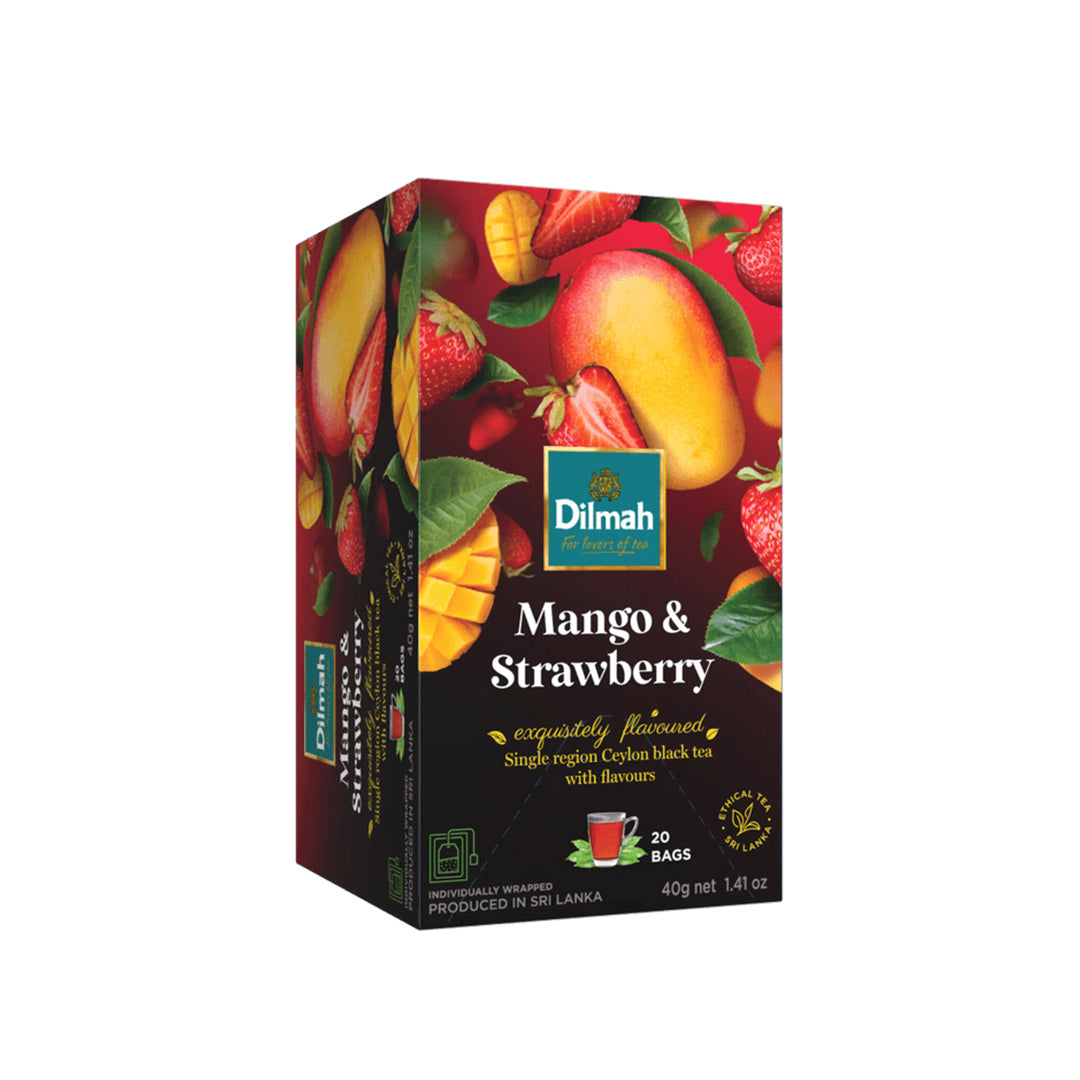 20 Bolsitas Te Negro Mango Frutilla Dilmah