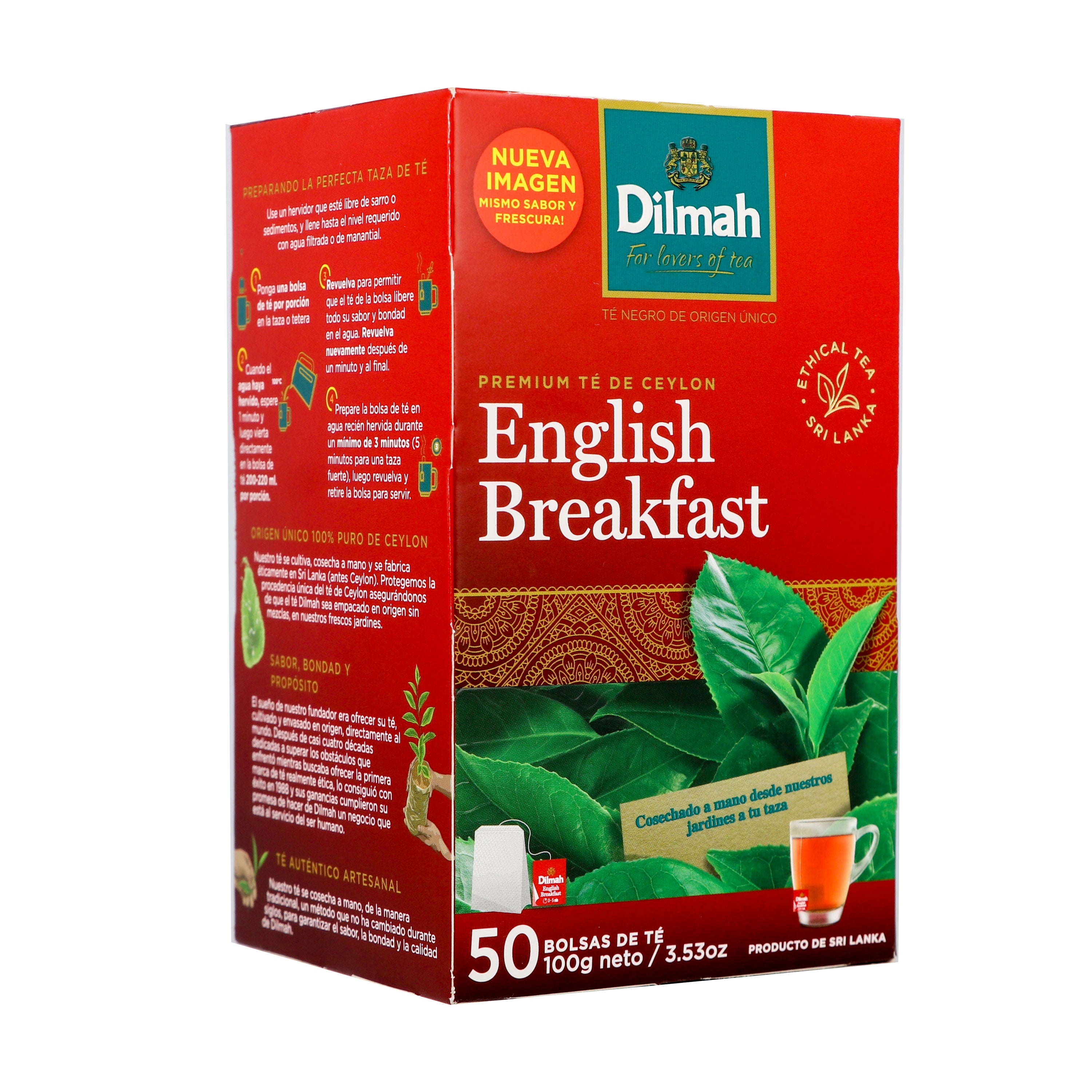 50 Bolsitas Te Negro English Breakfast Dilmah