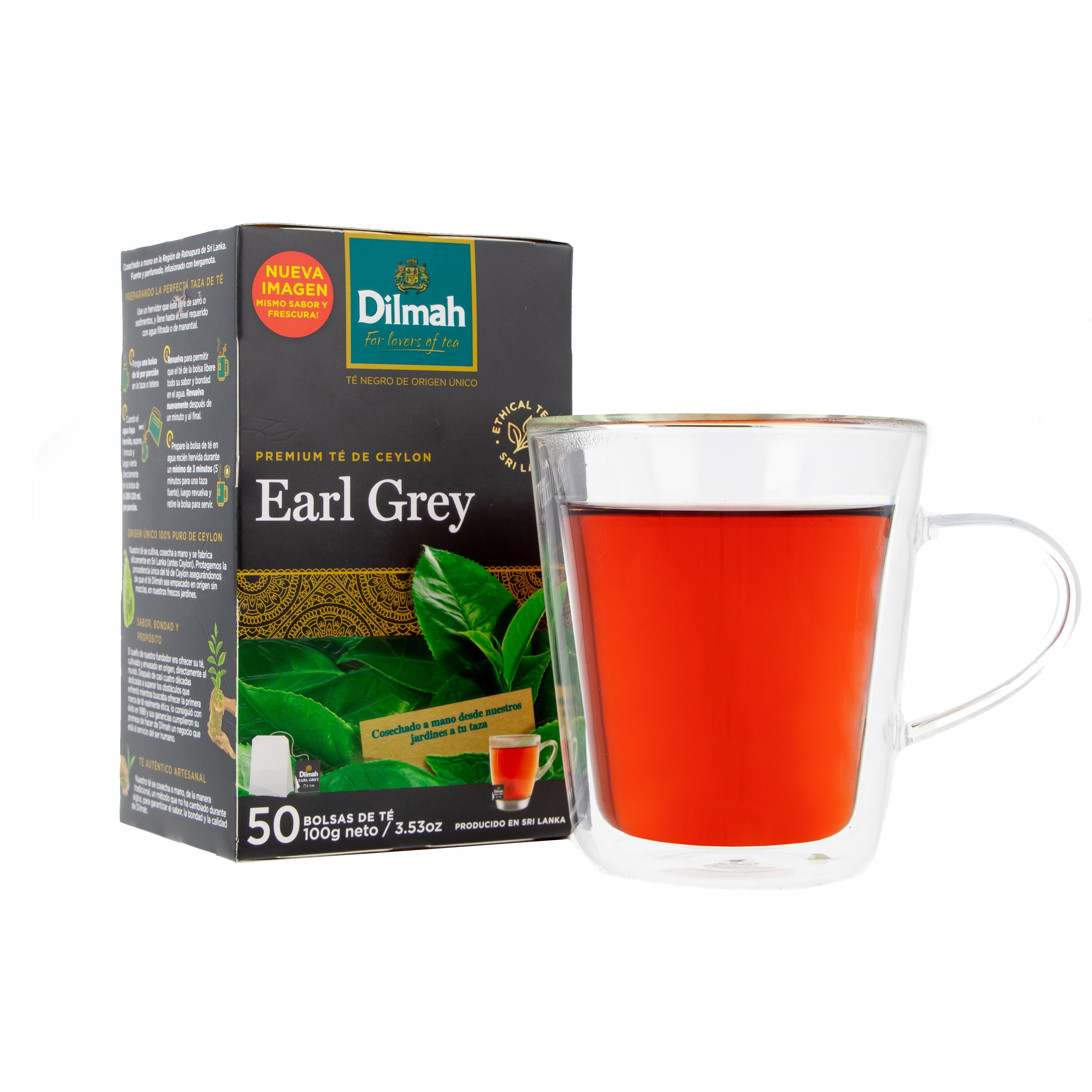 50 Bolsitas Te Negro Earl Grey Dilmah