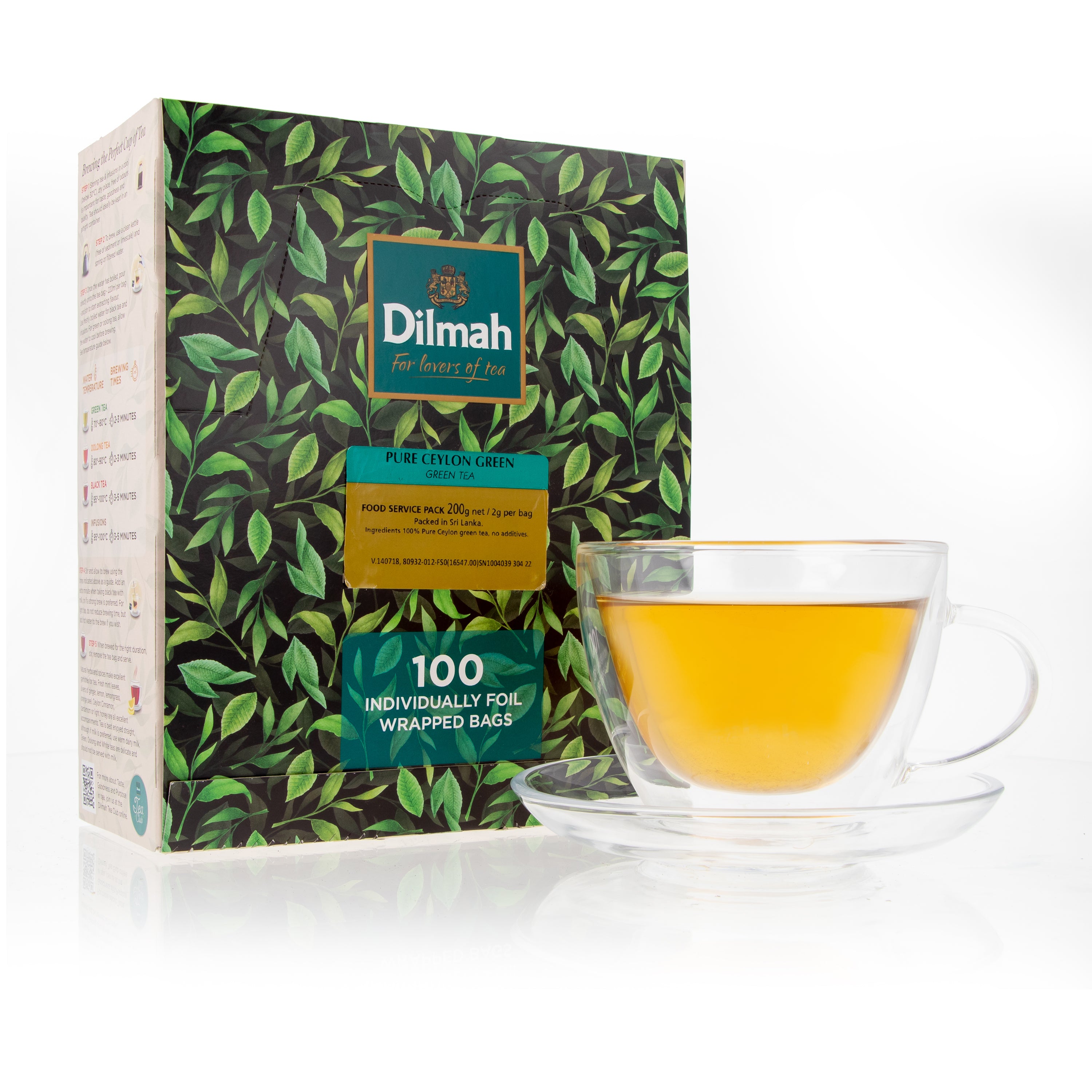 100 Bolsitas Te Verde Ceylon Natural Dilmah