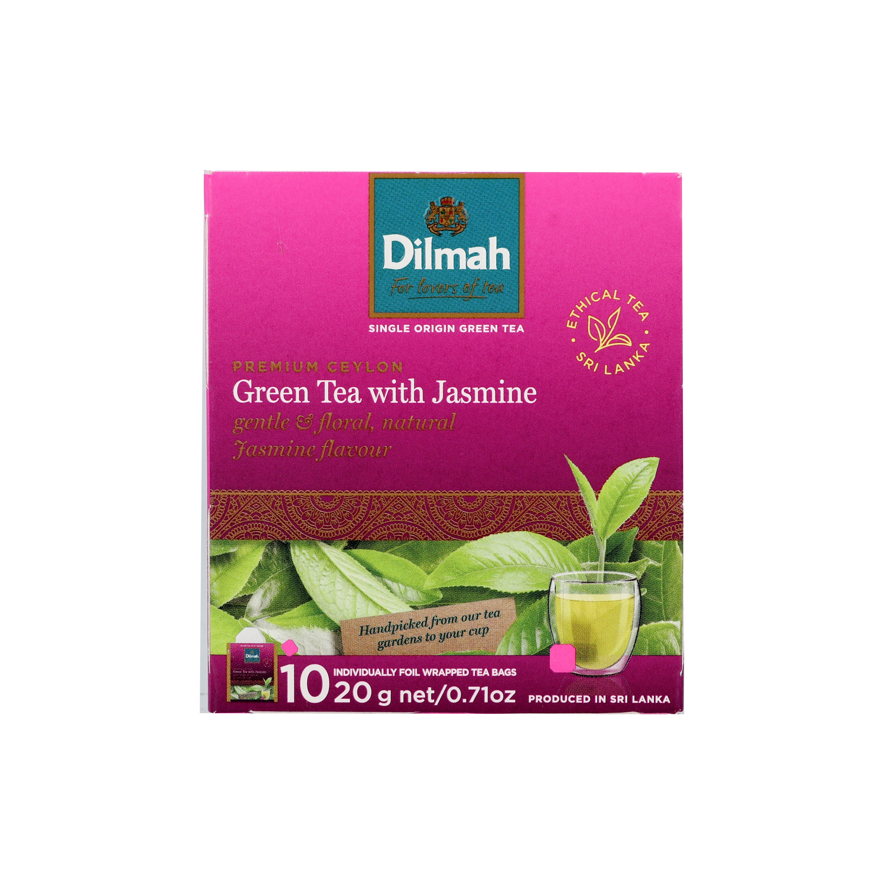 10 Bolsitas Te Verde Ceylon Jazmin Dilmah