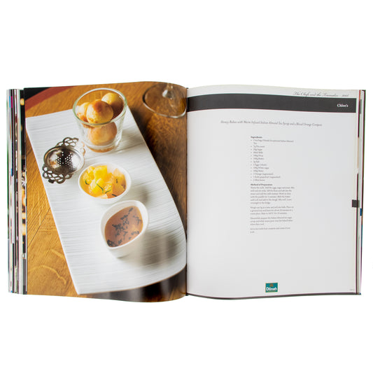 Libro abierto receta Dilmah Tea Inspired Cuisine & Beverages
