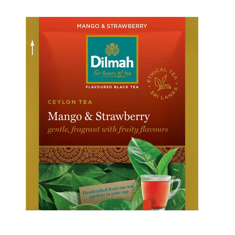 25 Bolsitas Te Negro Mango Frutilla Dilmah