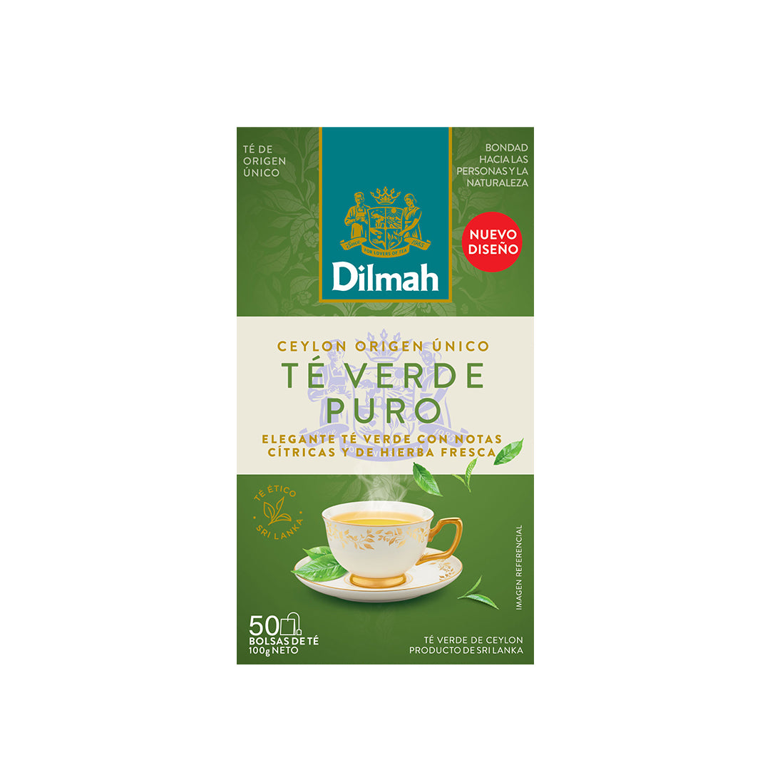 50 Bolsitas Te Verde Ceylon Dilmah Natural