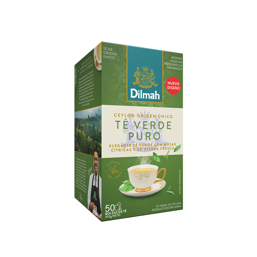 50 Bolsitas Te Verde Ceylon Dilmah Natural